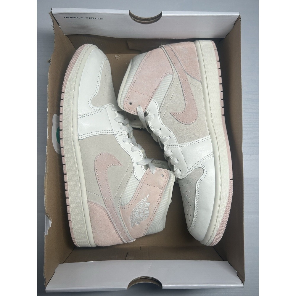Nike‎ Air Jordan 1 Mid SE Seersucker - Size 12 - FQ1926 161 - New/No Lid